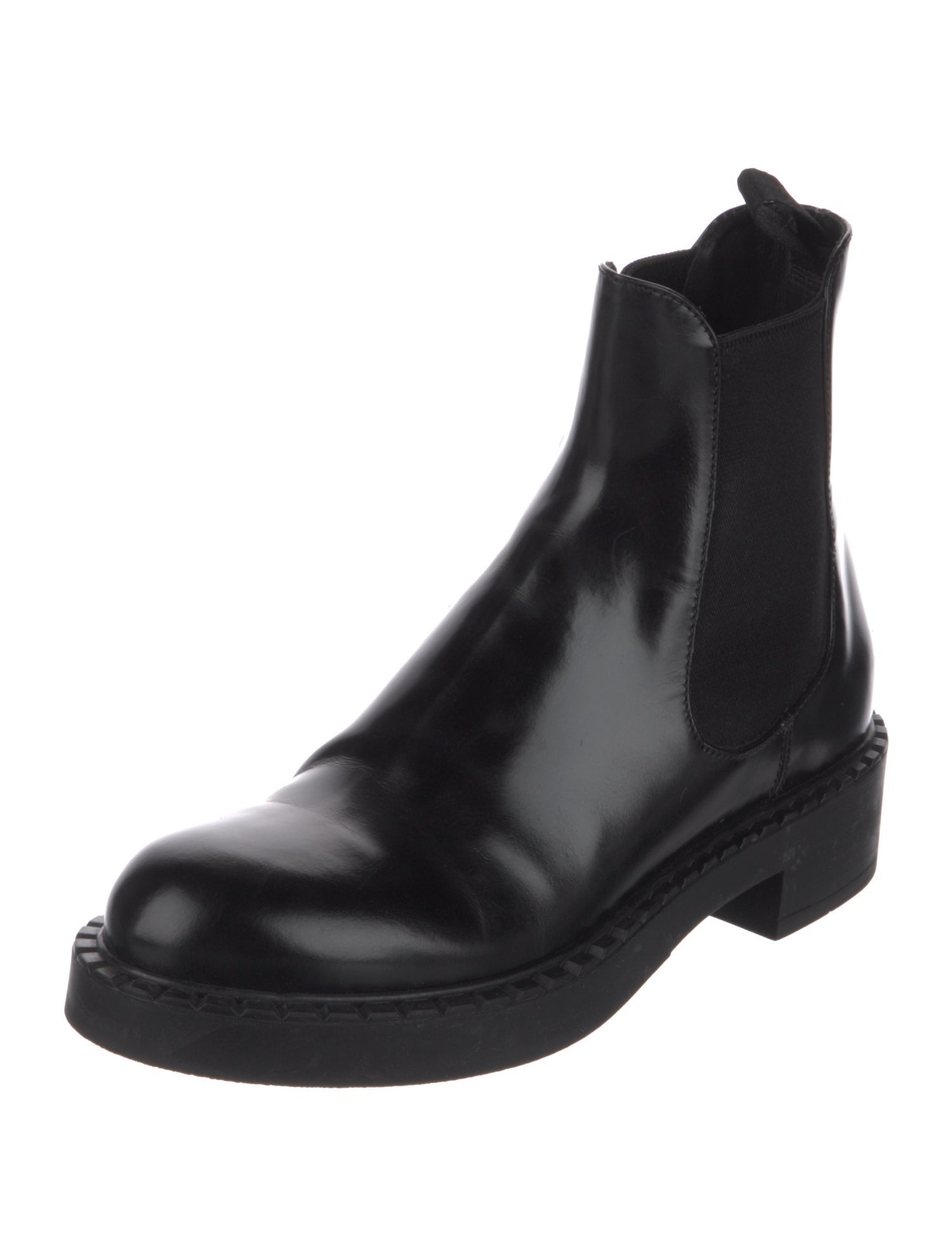 Prada Leather Chelsea Boots