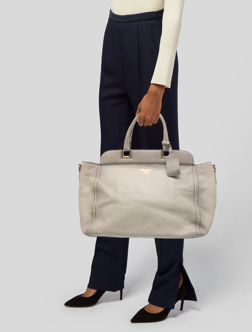 Prada Vitello Daino Leather Top Handle Bag