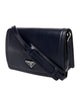 Prada Enameled Metal Triangle Crossbody Bag