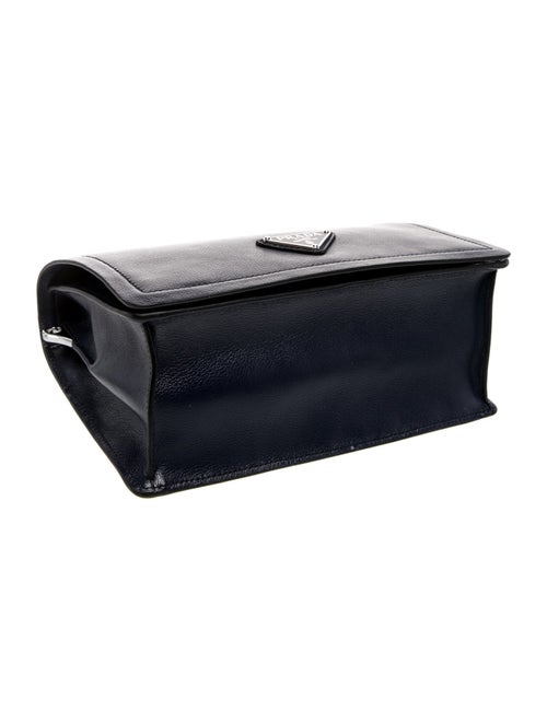 Prada Enameled Metal Triangle Crossbody Bag