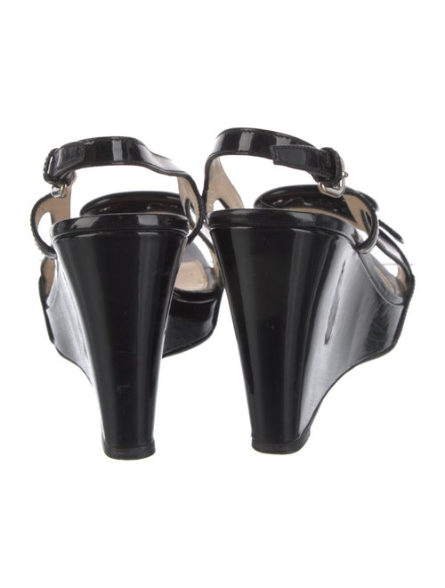 Prada Patent Leather Slingback Sandals