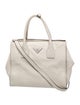 Prada Vitello Daino Leather White Vitello Daino Leather Tote