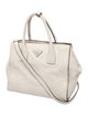Prada Vitello Daino Leather White Vitello Daino Leather Tote