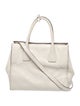 Prada Vitello Daino Leather White Vitello Daino Leather Tote