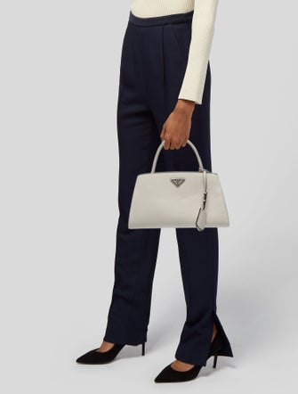 Prada Saffiano Cuir Leather Top Handle Bag