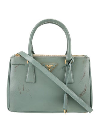 Prada Saffiano Vernice Leather Galleria Double Zip Small