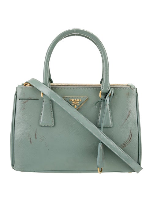 Prada Saffiano Vernice Leather Galleria Double Zip Small