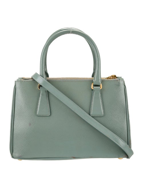 Prada Saffiano Vernice Leather Galleria Double Zip Small
