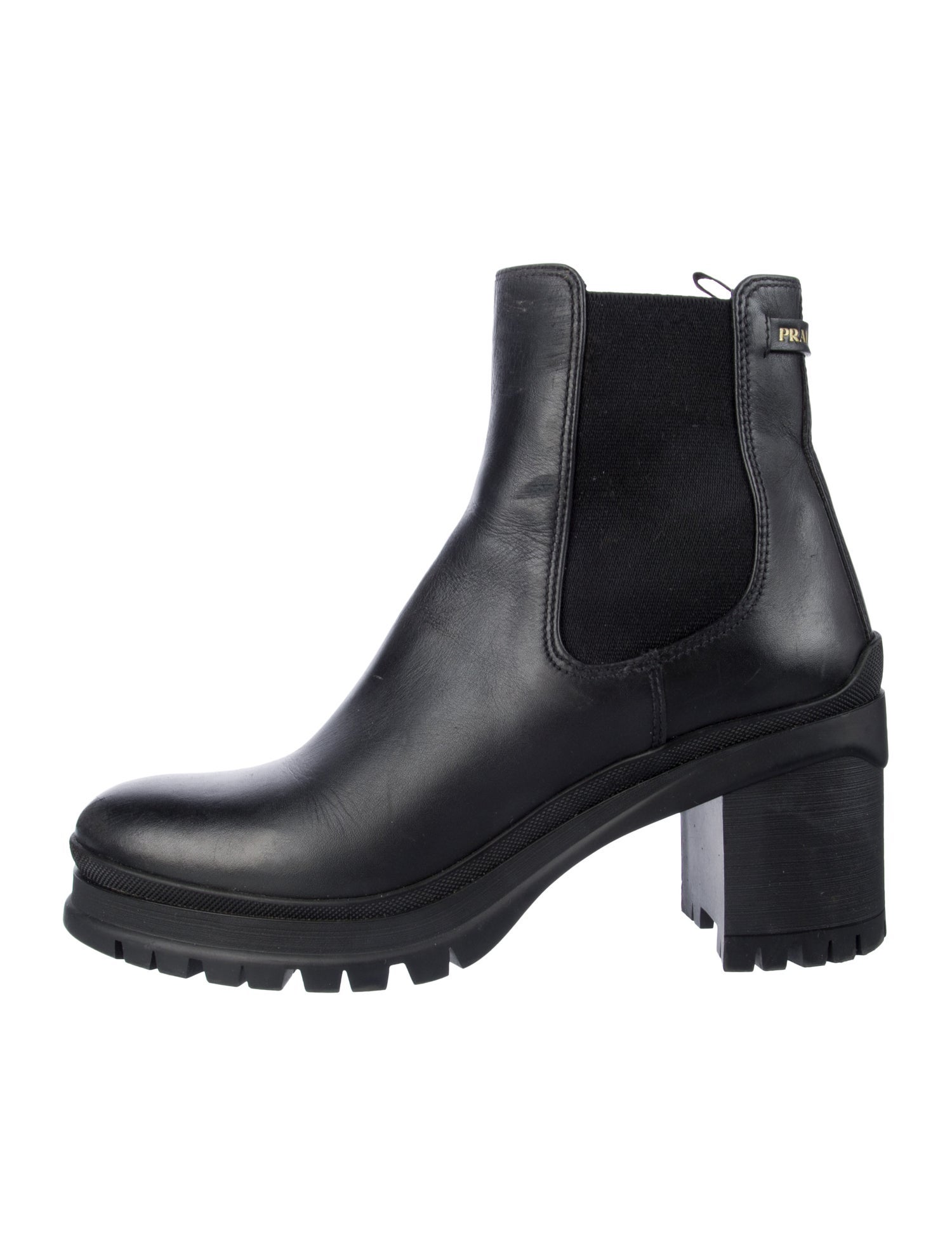 Prada Leather Chelsea Boots