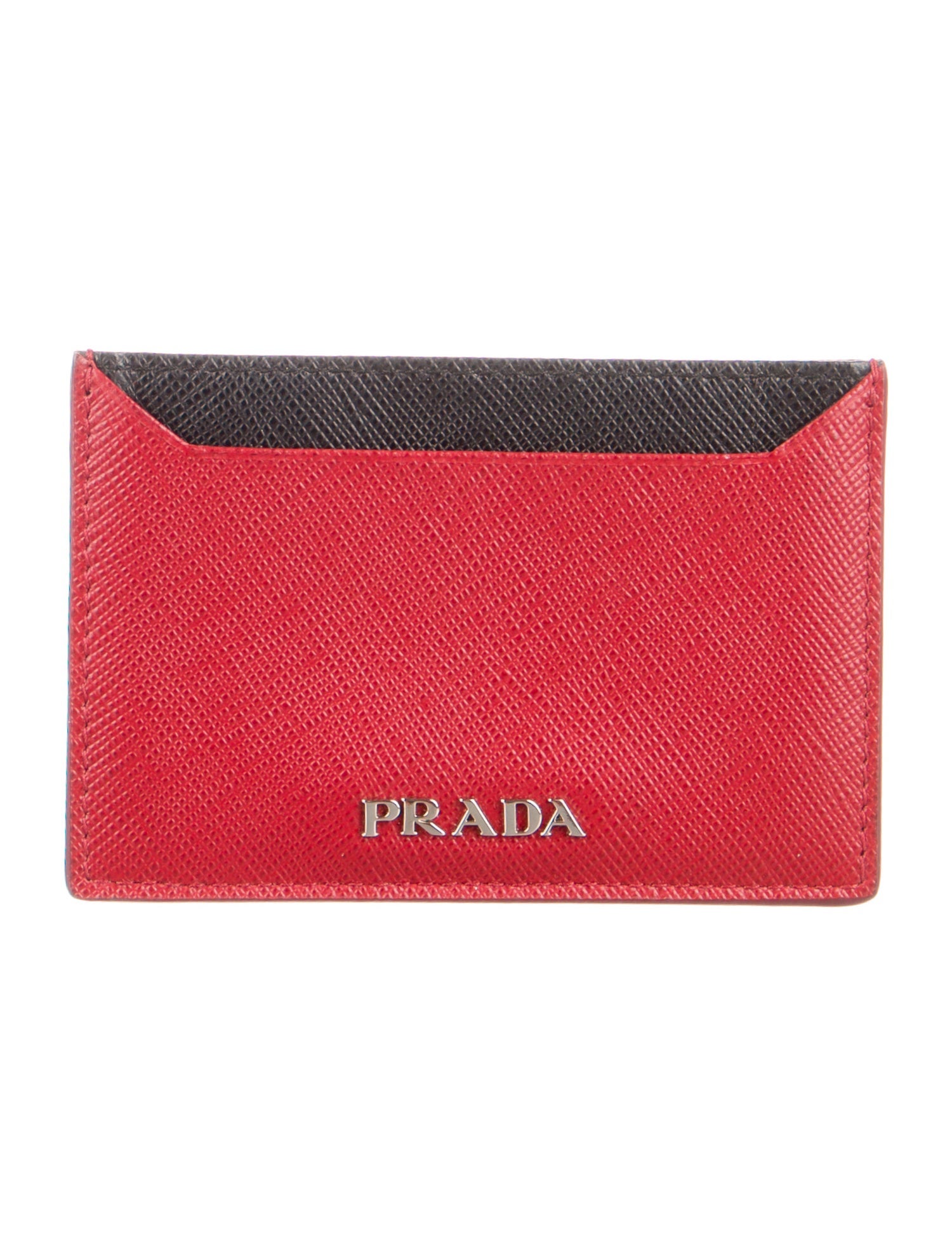 Prada Saffiano Metal Leather Card Holder