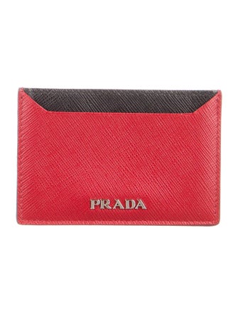 Prada Saffiano Metal Leather Card Holder