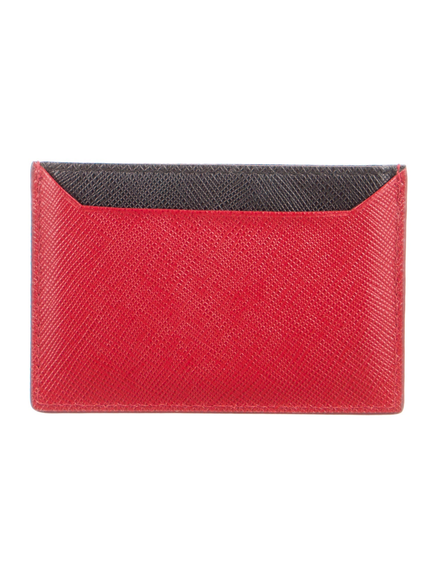 Prada Saffiano Metal Leather Card Holder