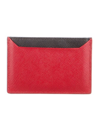 Prada Saffiano Metal Leather Card Holder