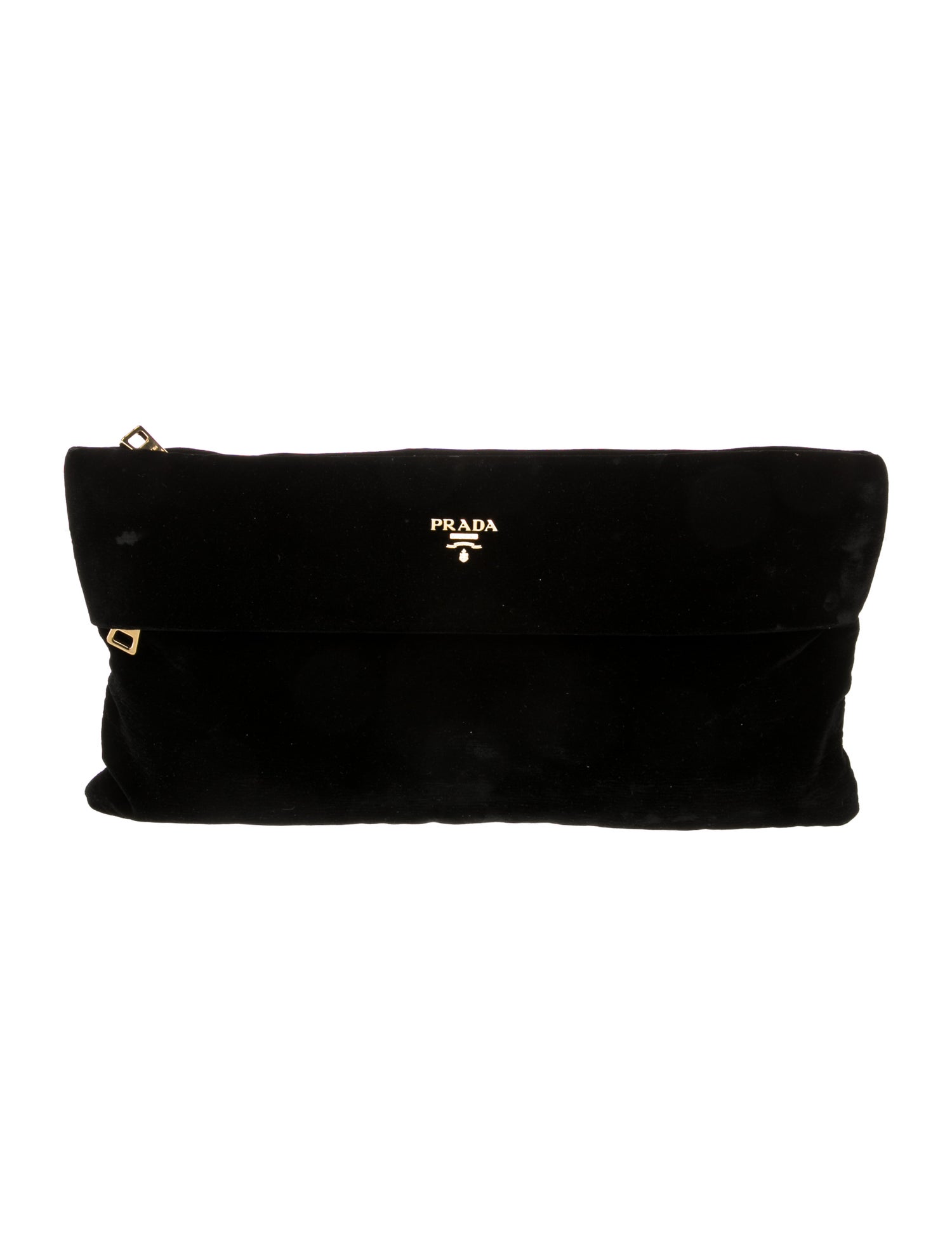 Prada Enameled Metal Triangle Evening Bag