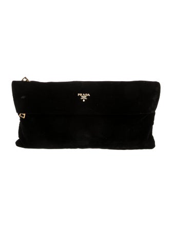 Prada Enameled Metal Triangle Evening Bag