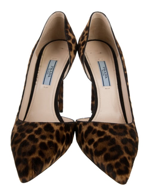 Prada Ponyhair Animal Print D'Orsay Pumps
