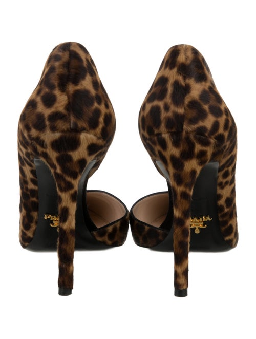 Prada Ponyhair Animal Print D'Orsay Pumps