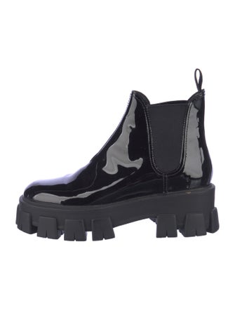 Prada Patent Leather Chelsea Boots