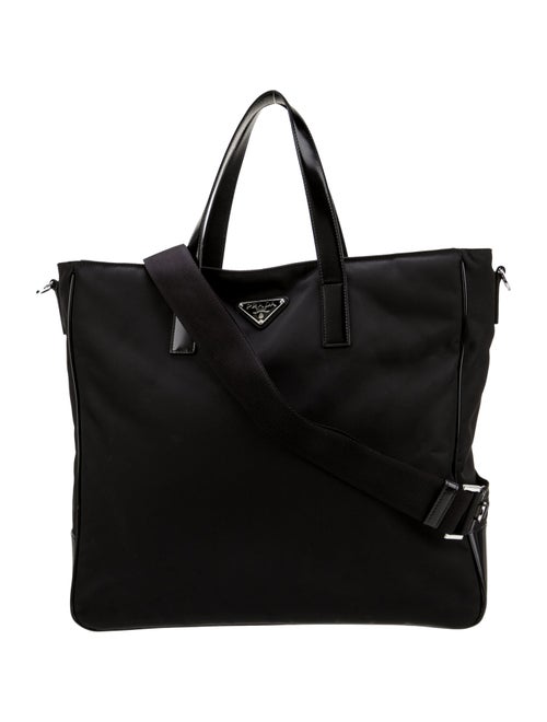 Prada Enameled Metal Triangle Top Handle Bag