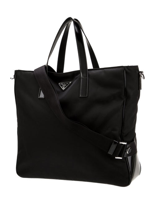 Prada Enameled Metal Triangle Top Handle Bag