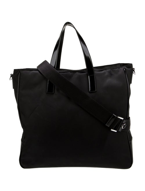 Prada Enameled Metal Triangle Top Handle Bag