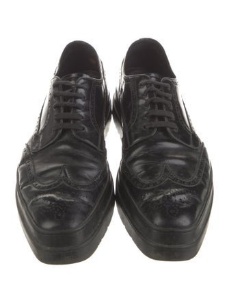Prada Leather Lasercut Accents Brogues