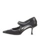 Prada Mesh Cutout Accent Pumps