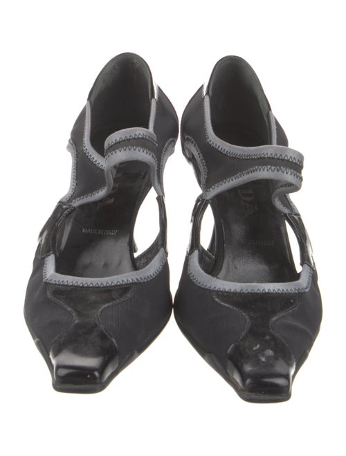 Prada Mesh Cutout Accent Pumps