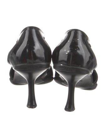 Prada Mesh Cutout Accent Pumps