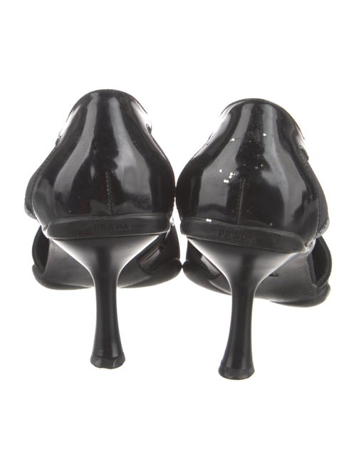 Prada Mesh Cutout Accent Pumps