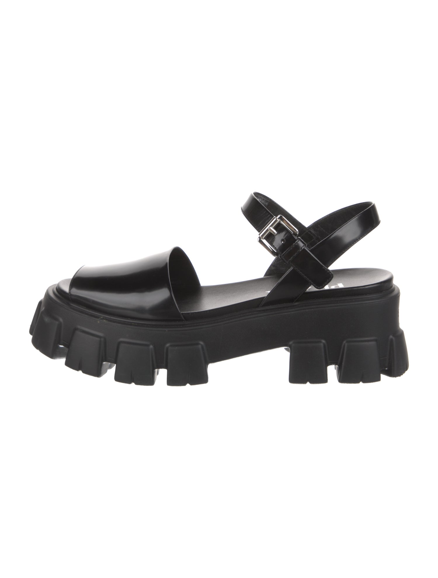 Prada Patent Leather Slingback Sandals
