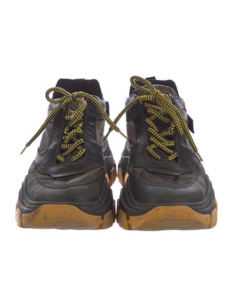 Prada Leather Printed Chunky Sneakers