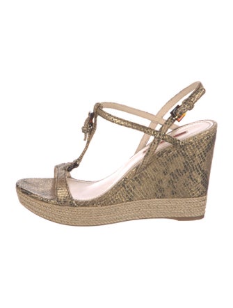 Prada Leather Animal Print Espadrilles