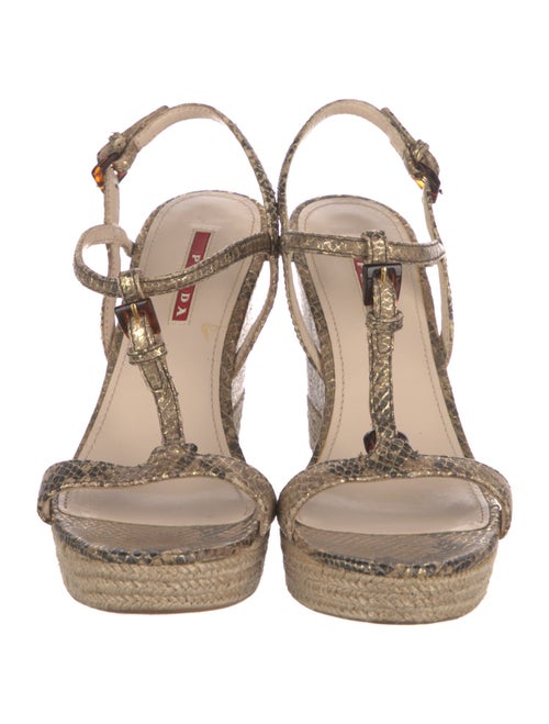 Prada Leather Animal Print Espadrilles