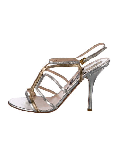Prada Leather Slingback Sandals