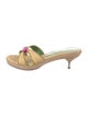 Prada Straw Bow Accents Espadrilles