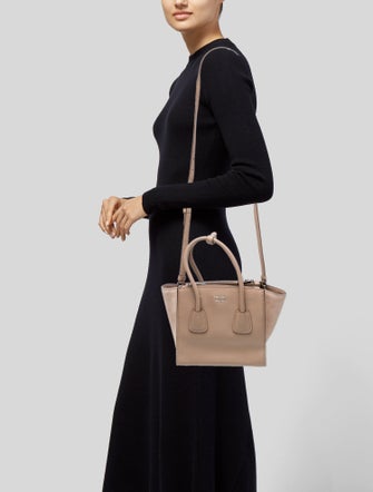 Prada Enameled Metal Triangle Twin Pocket