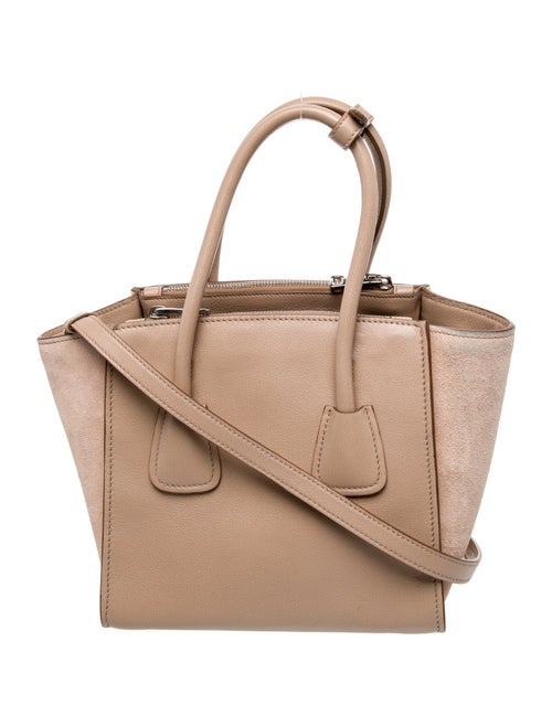 Prada Enameled Metal Triangle Twin Pocket