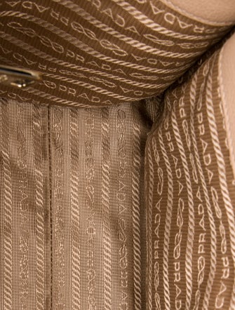 Prada Enameled Metal Triangle Twin Pocket