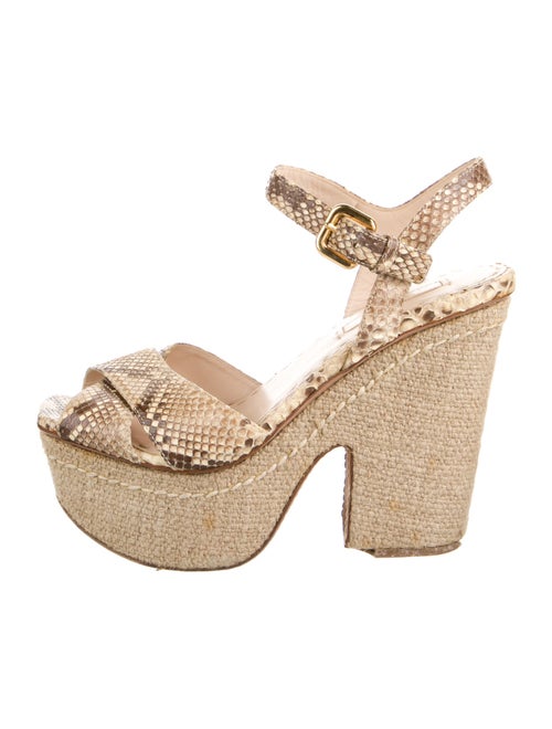Prada Snakeskin Animal Print Espadrilles