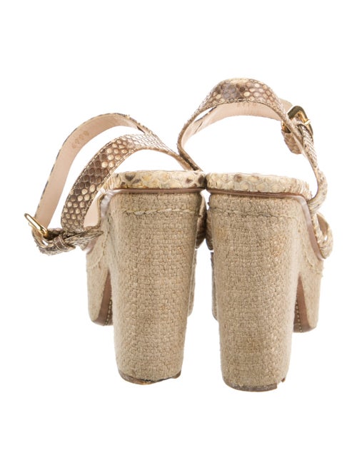 Prada Snakeskin Animal Print Espadrilles