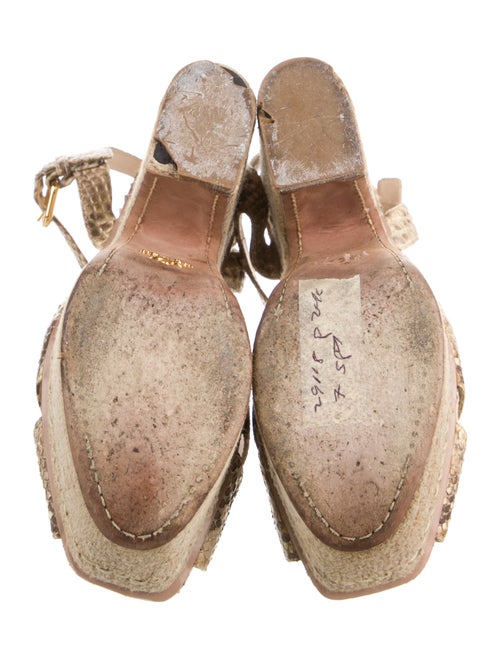 Prada Snakeskin Animal Print Espadrilles