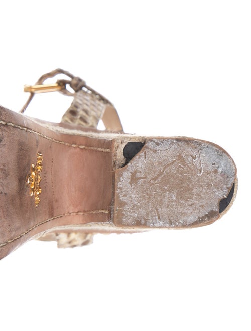 Prada Snakeskin Animal Print Espadrilles