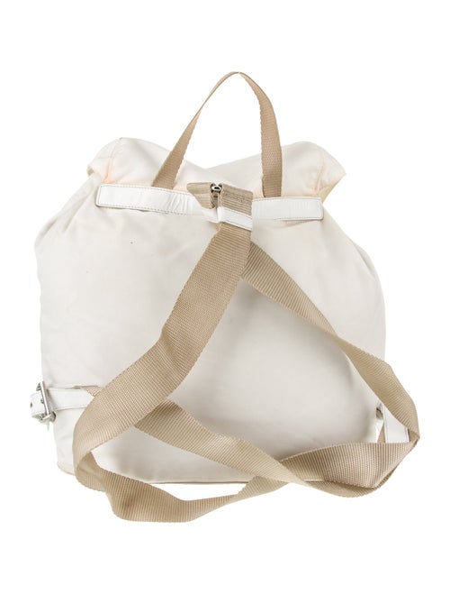 Prada Enameled Metal Triangle Backpack