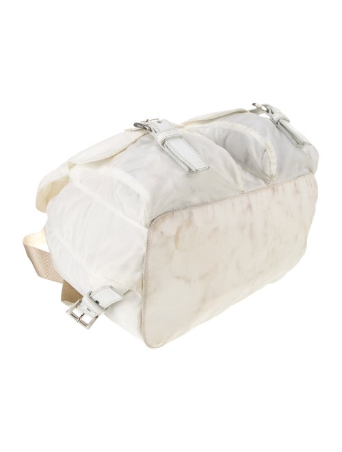 Prada Enameled Metal Triangle Backpack