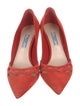 Prada Suede Cutout Accent D'Orsay Pumps