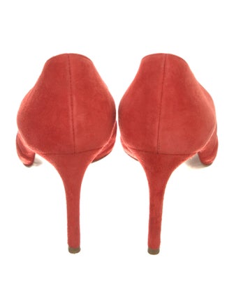 Prada Suede Cutout Accent D'Orsay Pumps