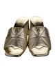 Prada Quilted Pattern Leather Slides