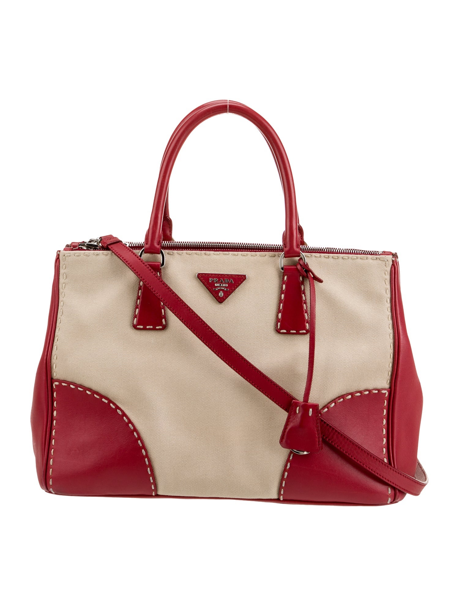 Prada Canvas Galleria Double Zip