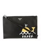Prada Enameled Metal Triangle Shoulder Bag
